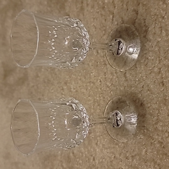 Tiny Mini Crystal D'Arques "Longchamps" Liquor Glasses Cups - Picture 1 of 4